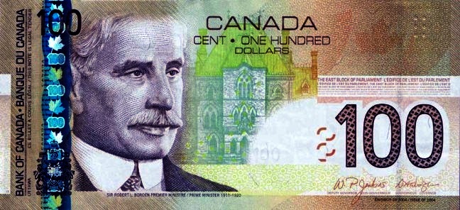 100 долларов Канады