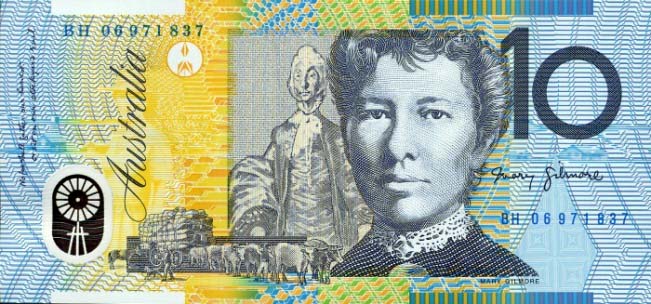 10 австралийских долларов