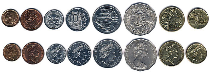монеты австралийского доллара