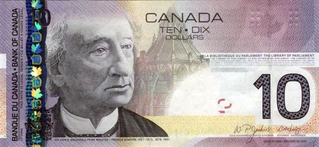10 долларов Канады
