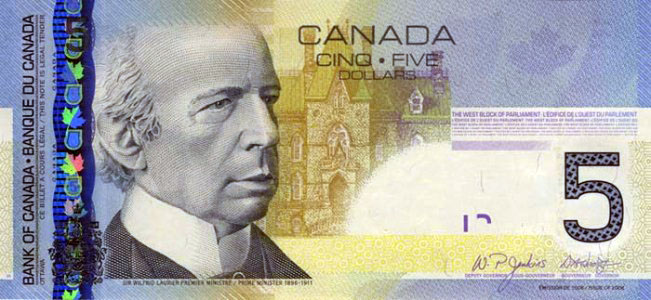 5 долларов Канады