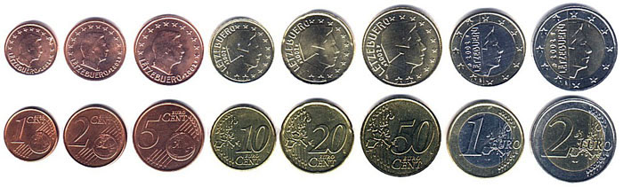 монеты Евро Люксембурга