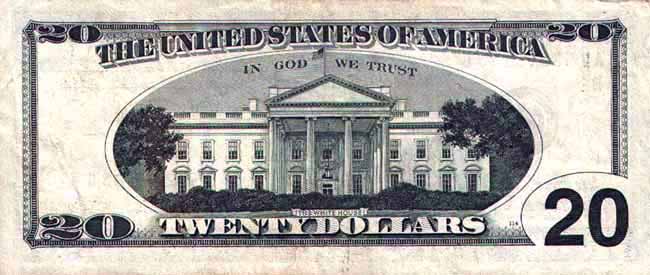 20 долларов США реверс