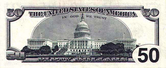 50 долларов США реверс