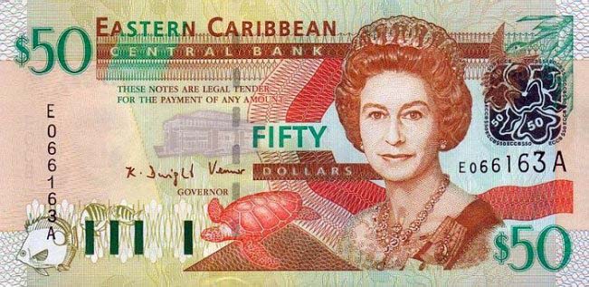 50 восточно-карибских долларов
